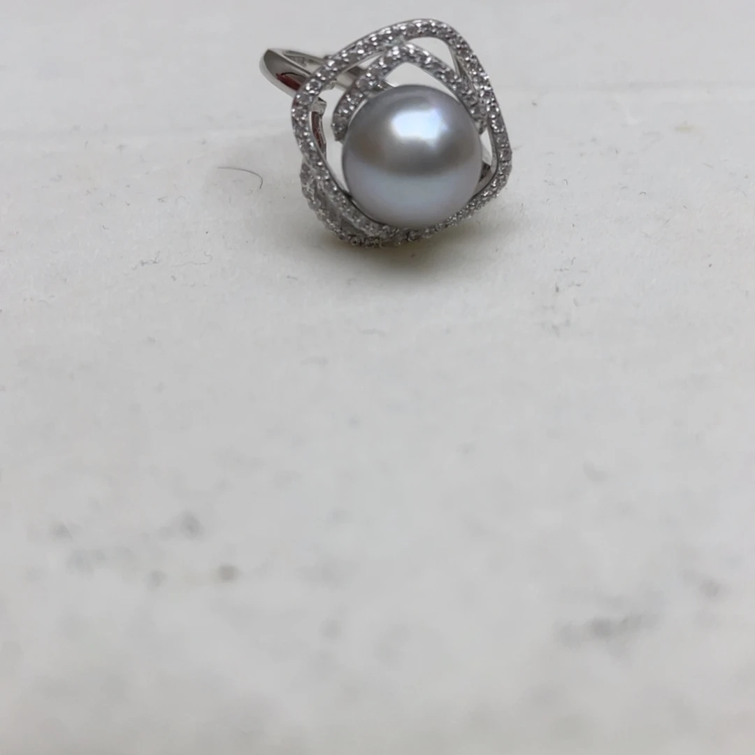 海水珍珠戒指银S925镶嵌