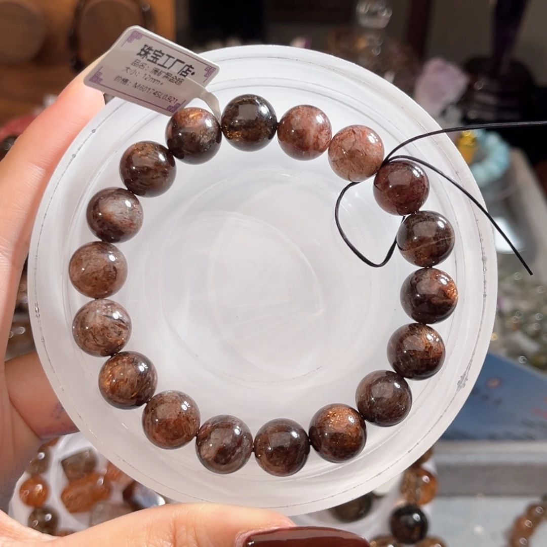 水晶未镶嵌手链黑金超七12