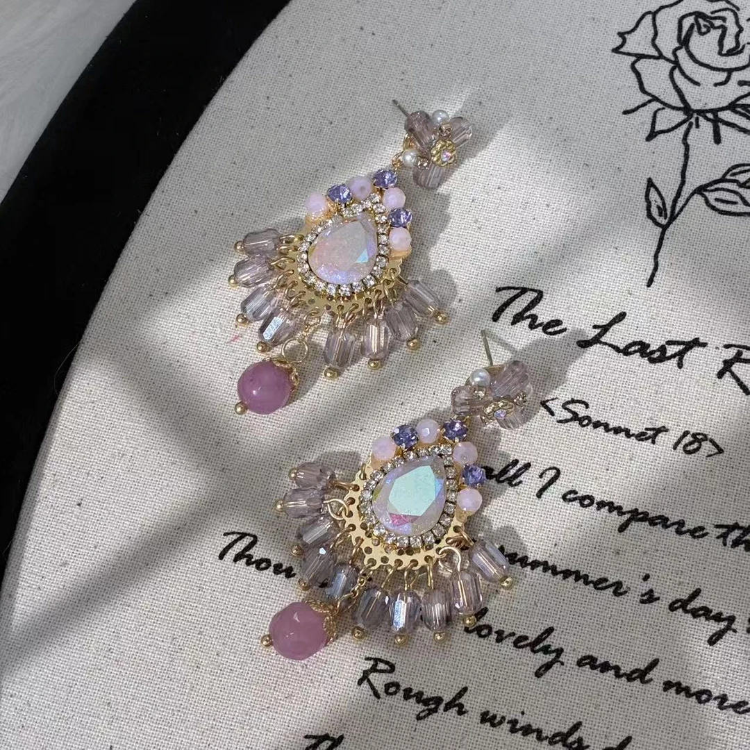 铜合金锆石耳饰 远远（YY254）犹抱琵琶半遮面