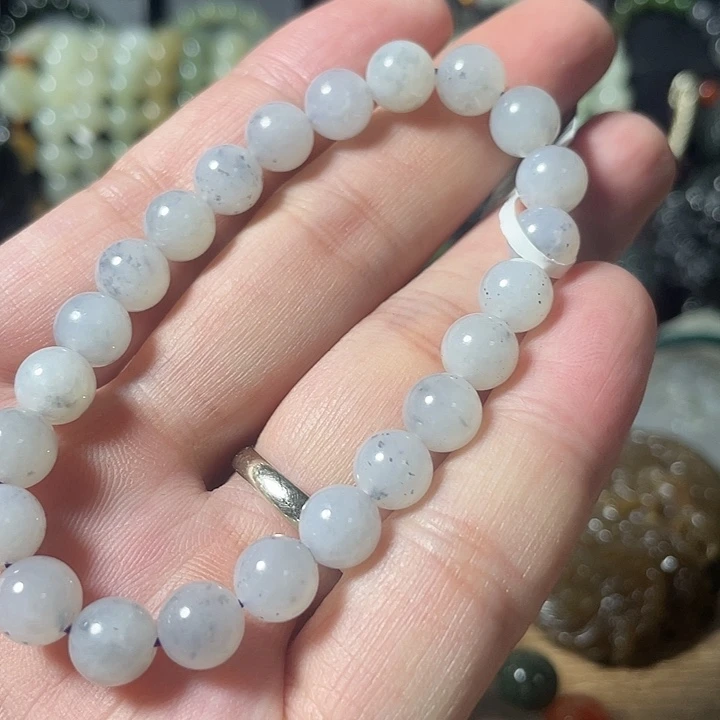 和田玉银S925镀金镶嵌手串