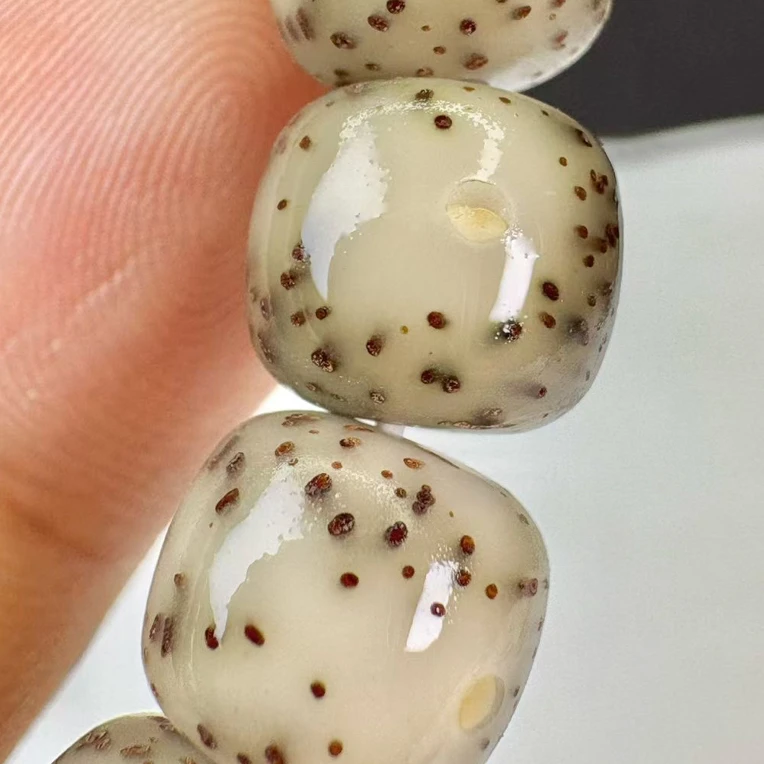 【通体大留白冰糖】糯冰爆透星月菩提8X9桶珠手串星点细