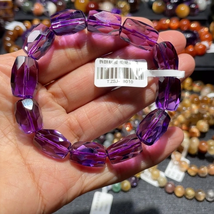 手链未镶嵌水晶紫水晶随形10mm左右