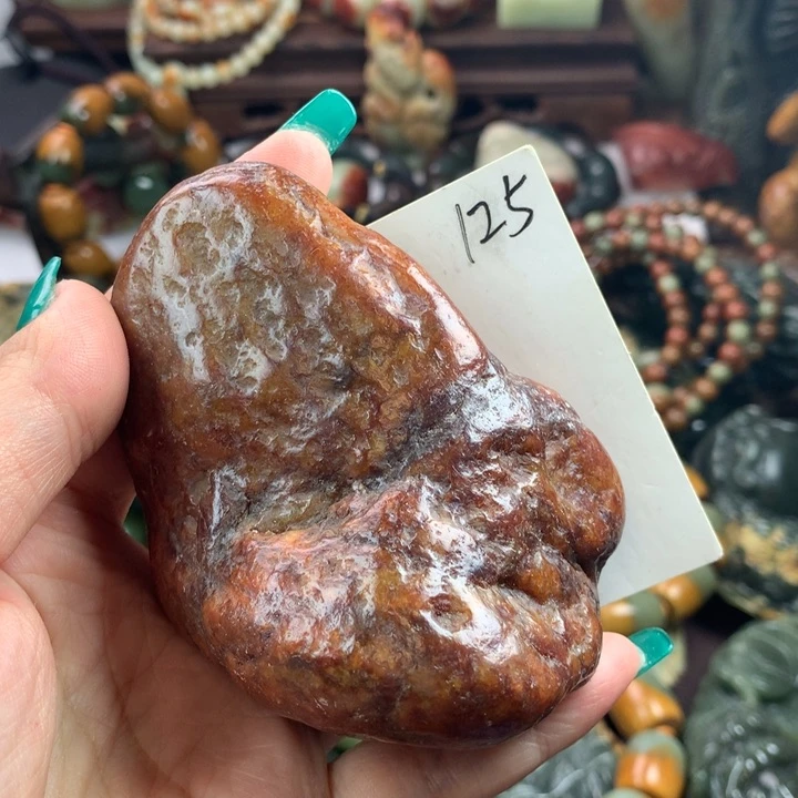 岫岩河磨玉（透闪石质玉）把件未镶嵌