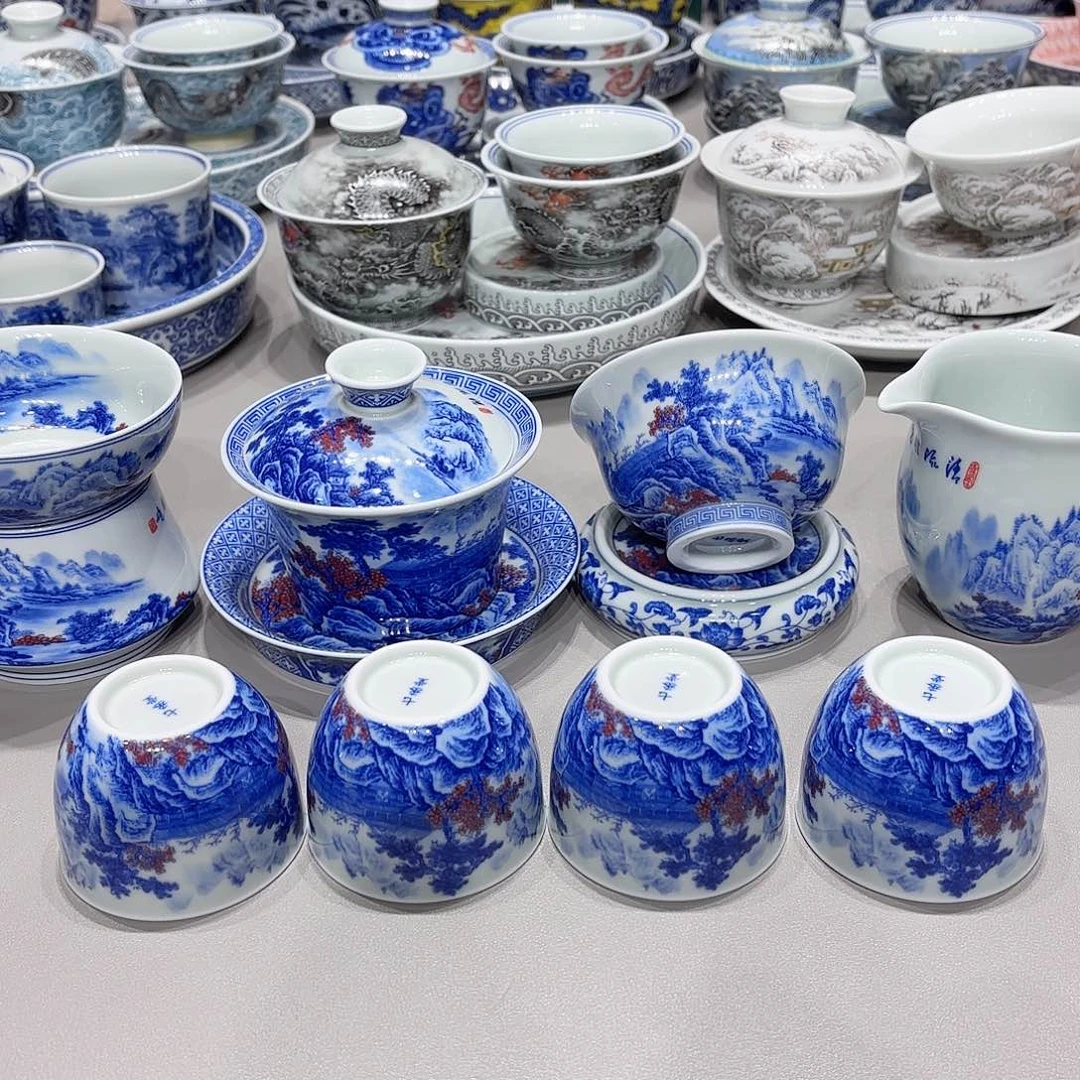 盖碗景德镇高温茶具