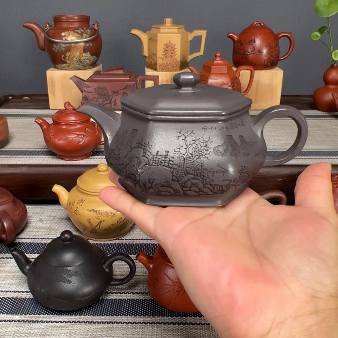 茶壶紫砂璀***空六方明炉