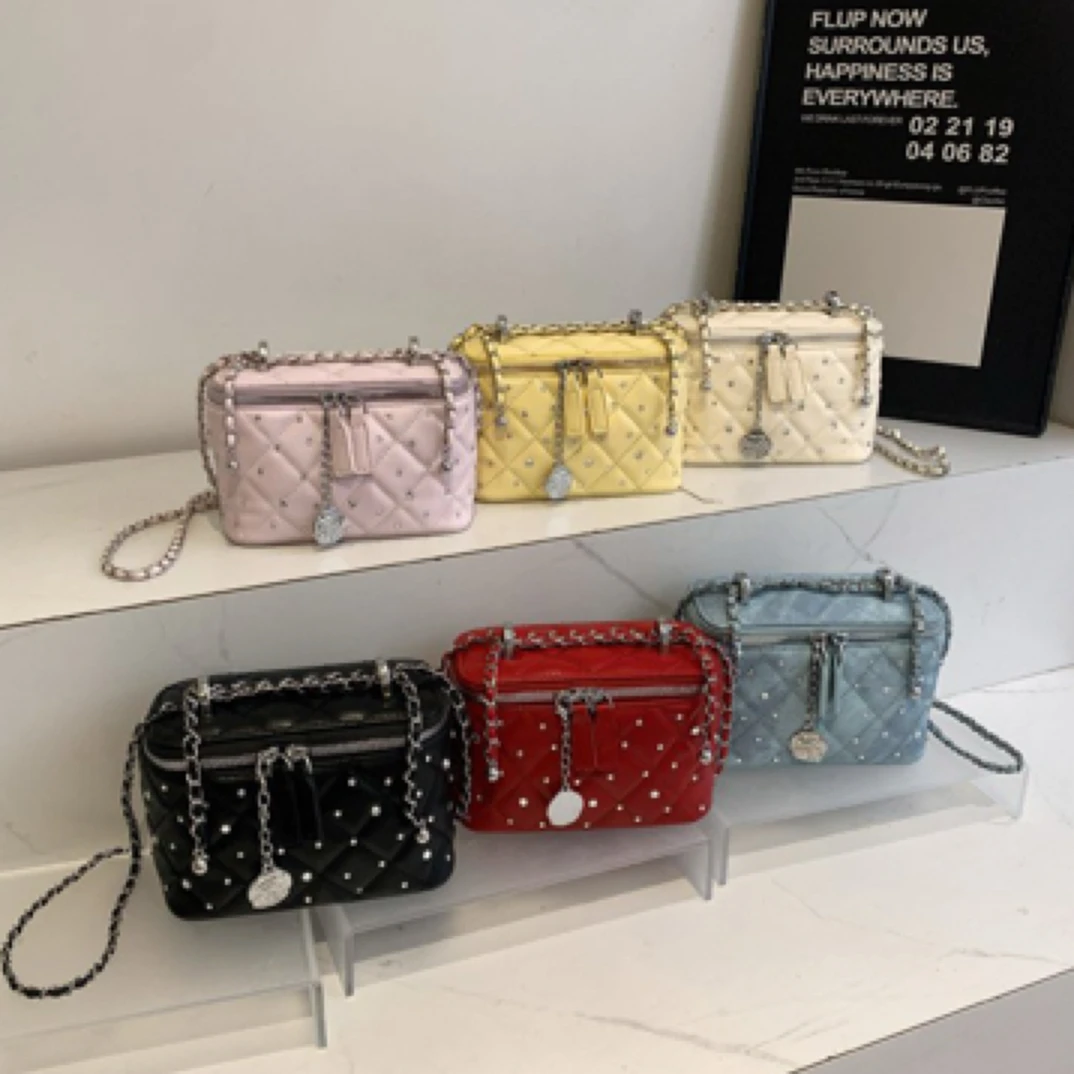 香香钻盒子百搭休闲小众链条包包