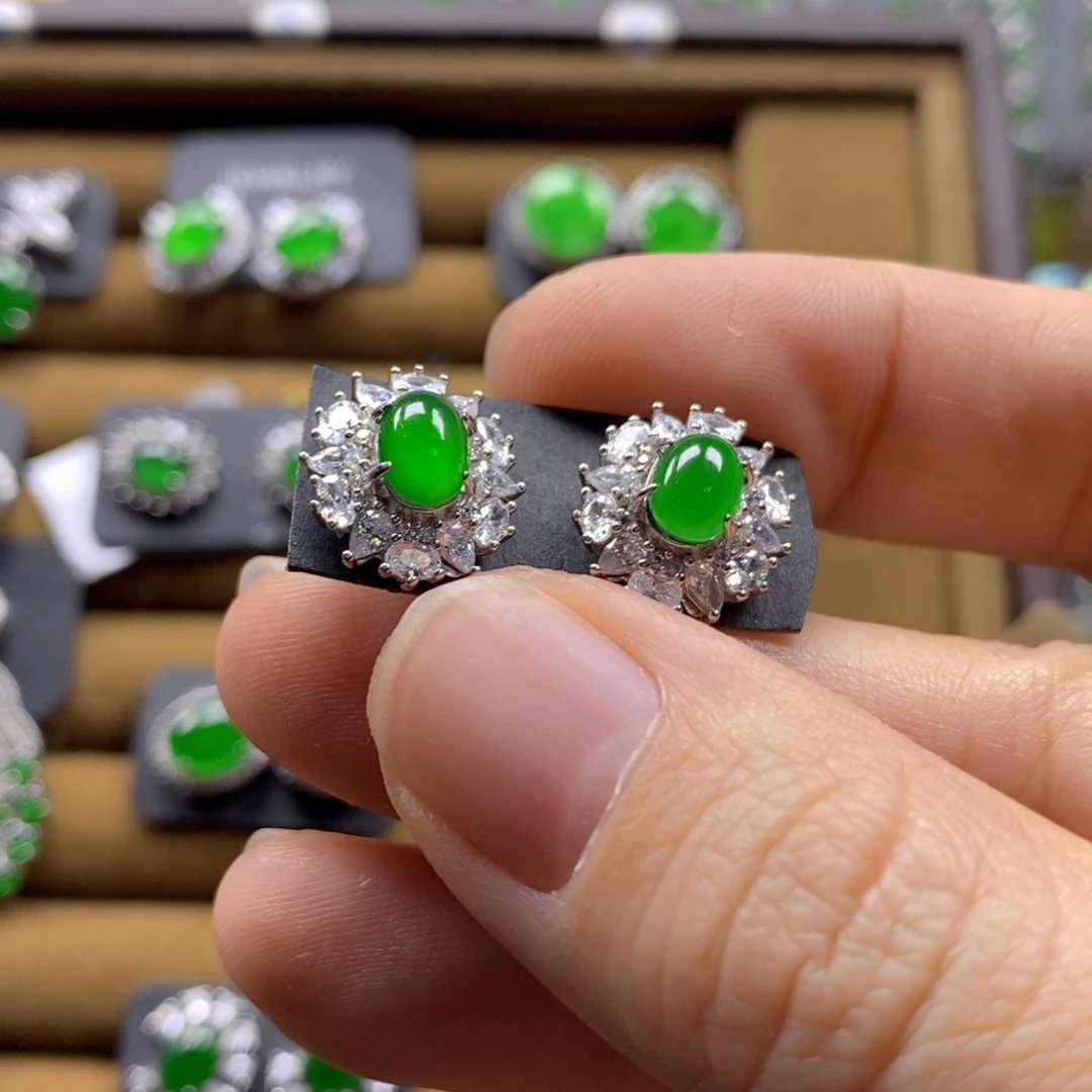 颈饰银S925镶嵌翡翠62号