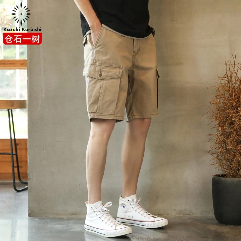 仓石一树潮牌休闲工装短裤男士夏季新款宽松百搭外穿男生五分裤子