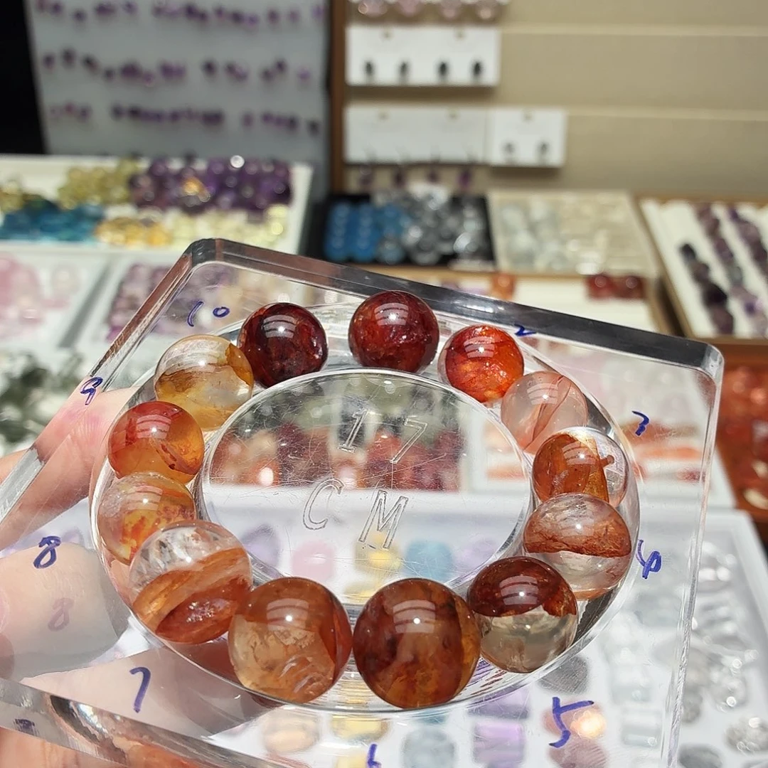 水晶未镶嵌吊坠(不含链)胶花 圆珠 可单出 打孔定制不退换