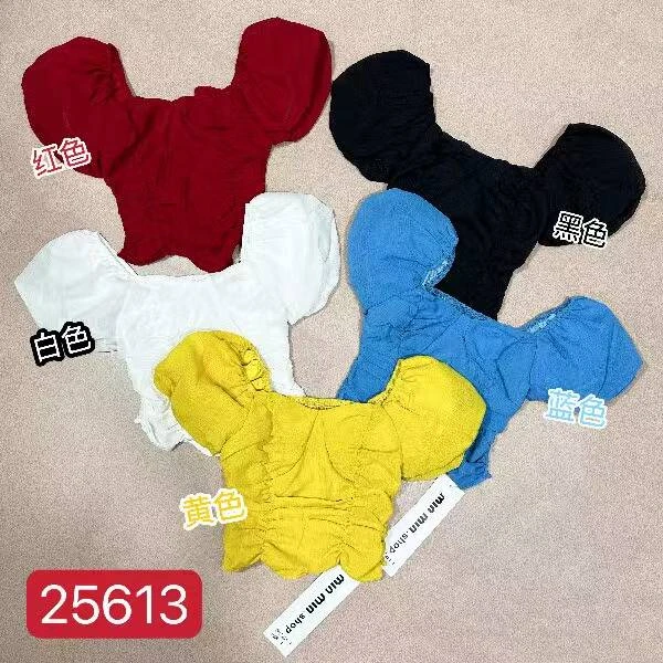 欧街-雪纺泡泡短袖07278