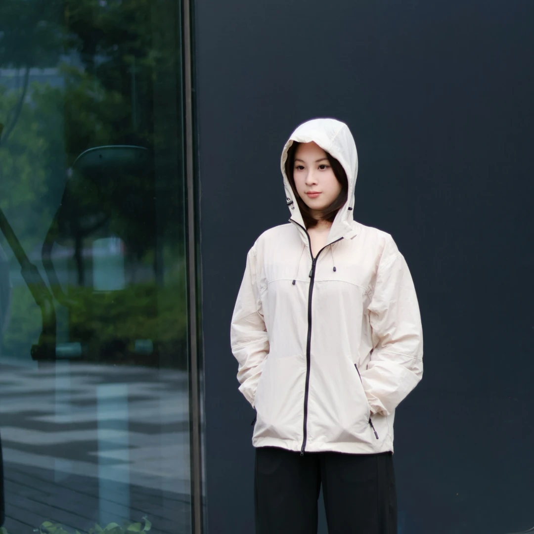 F152夏季冲锋皮肤衣户外休闲连帽梭织情侣