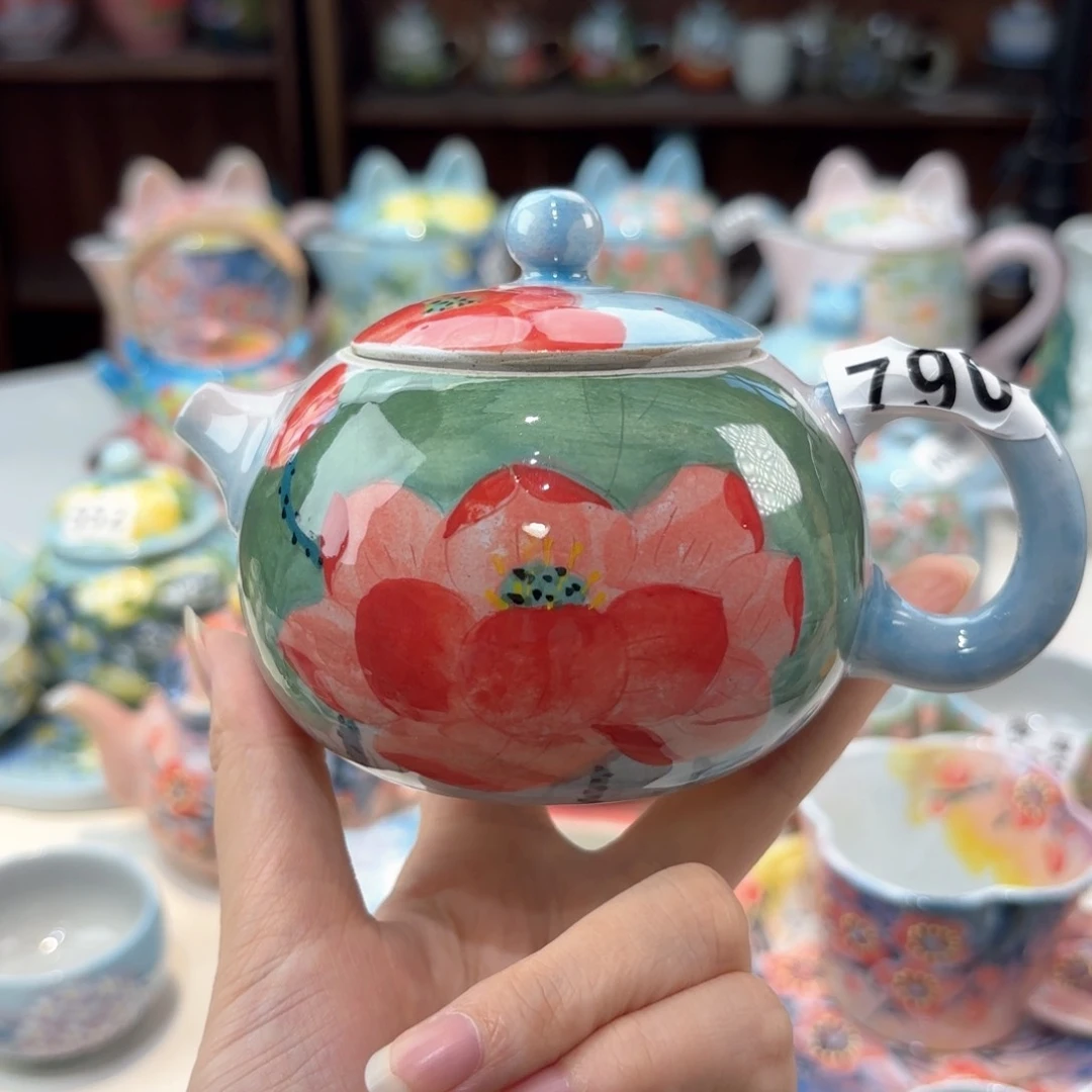 景德镇手绘高温釉下彩陶瓷茶具