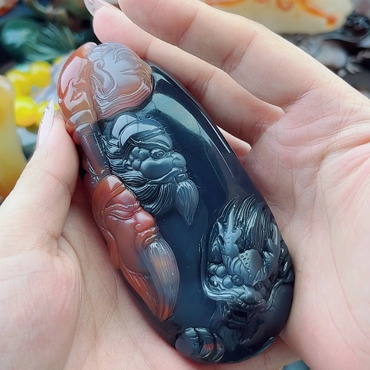 味***哥手饰玛瑙未镶嵌吊坠