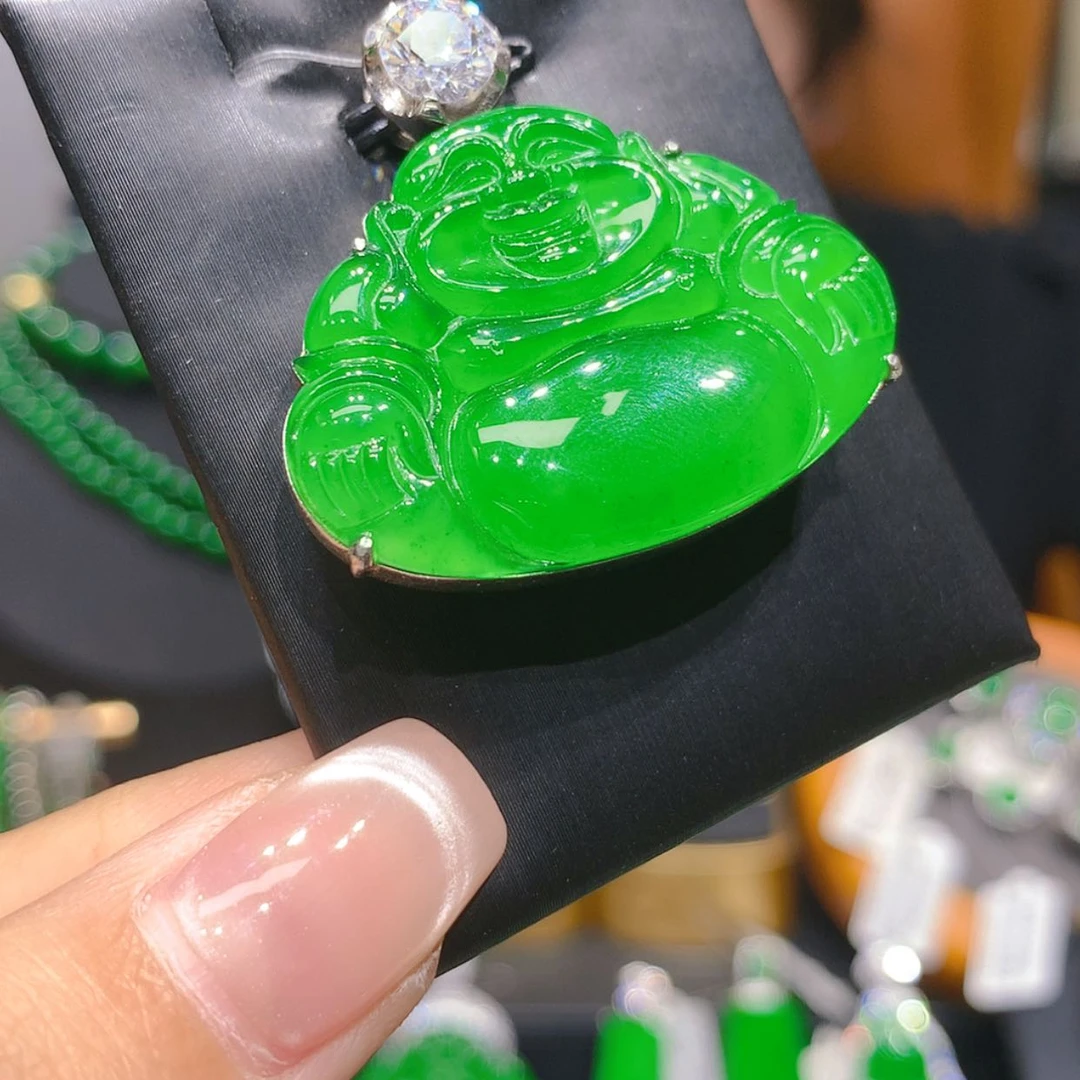 【闪购商品】颈饰银S925镶嵌翡翠4柒姐