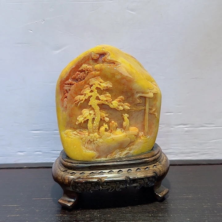 绿***6寿山石寿山石摆件精品
