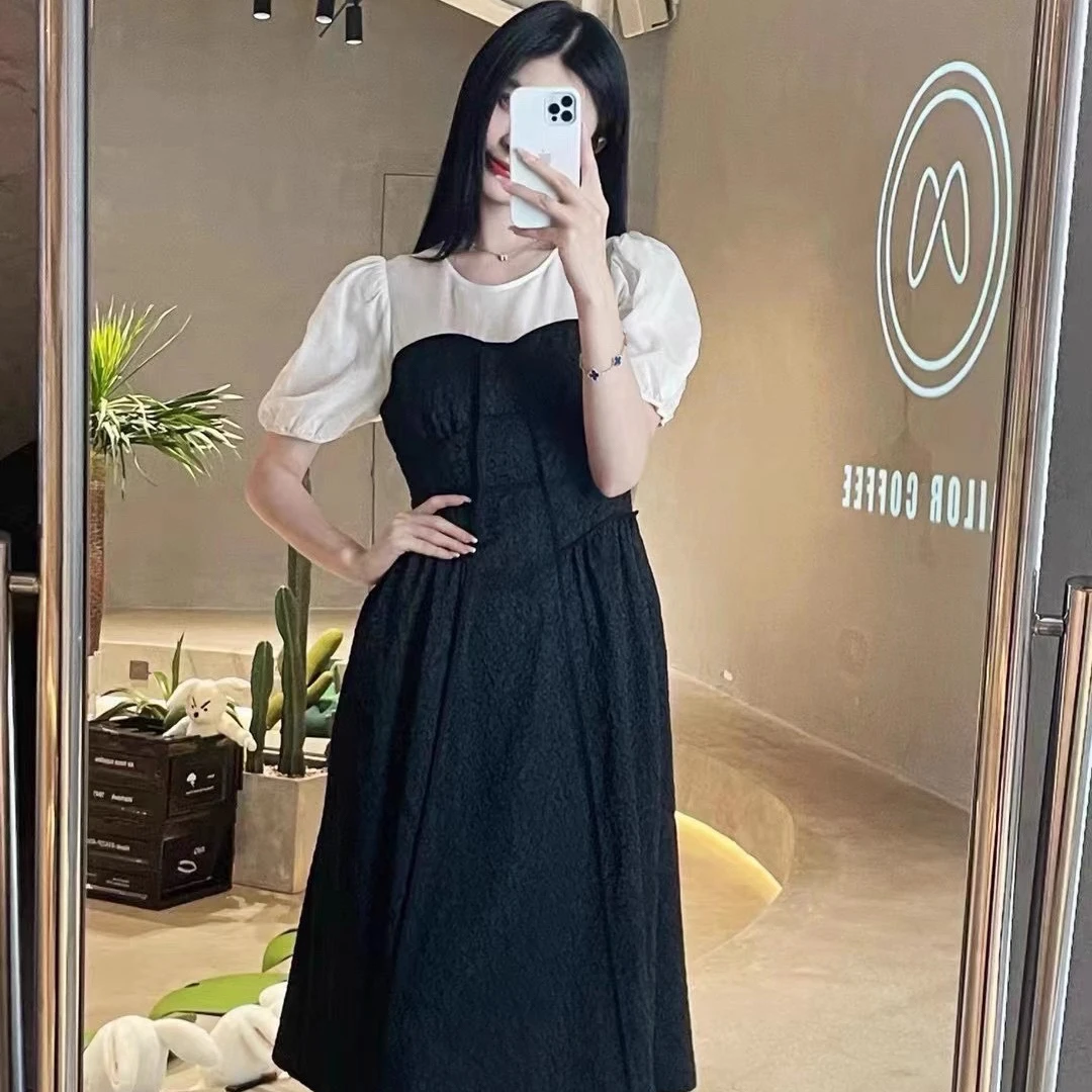 22083 夏季新款优雅修身显瘦百搭时尚连衣裙