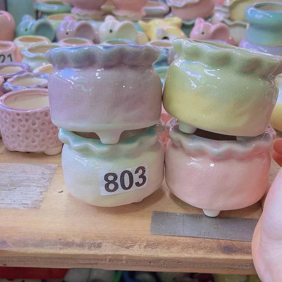 陶瓷花盆当场满12包邮