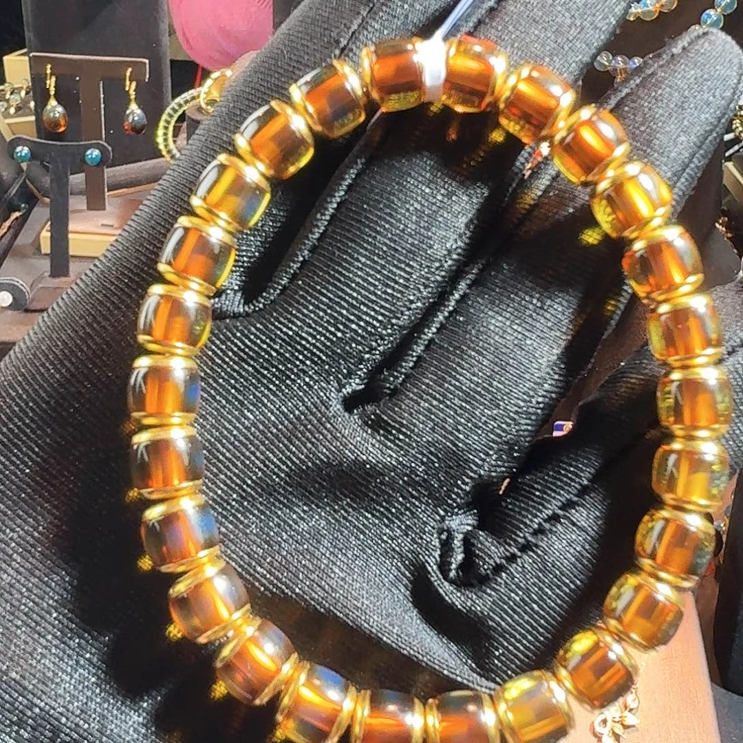 琥珀银S925镶嵌手链墨西哥