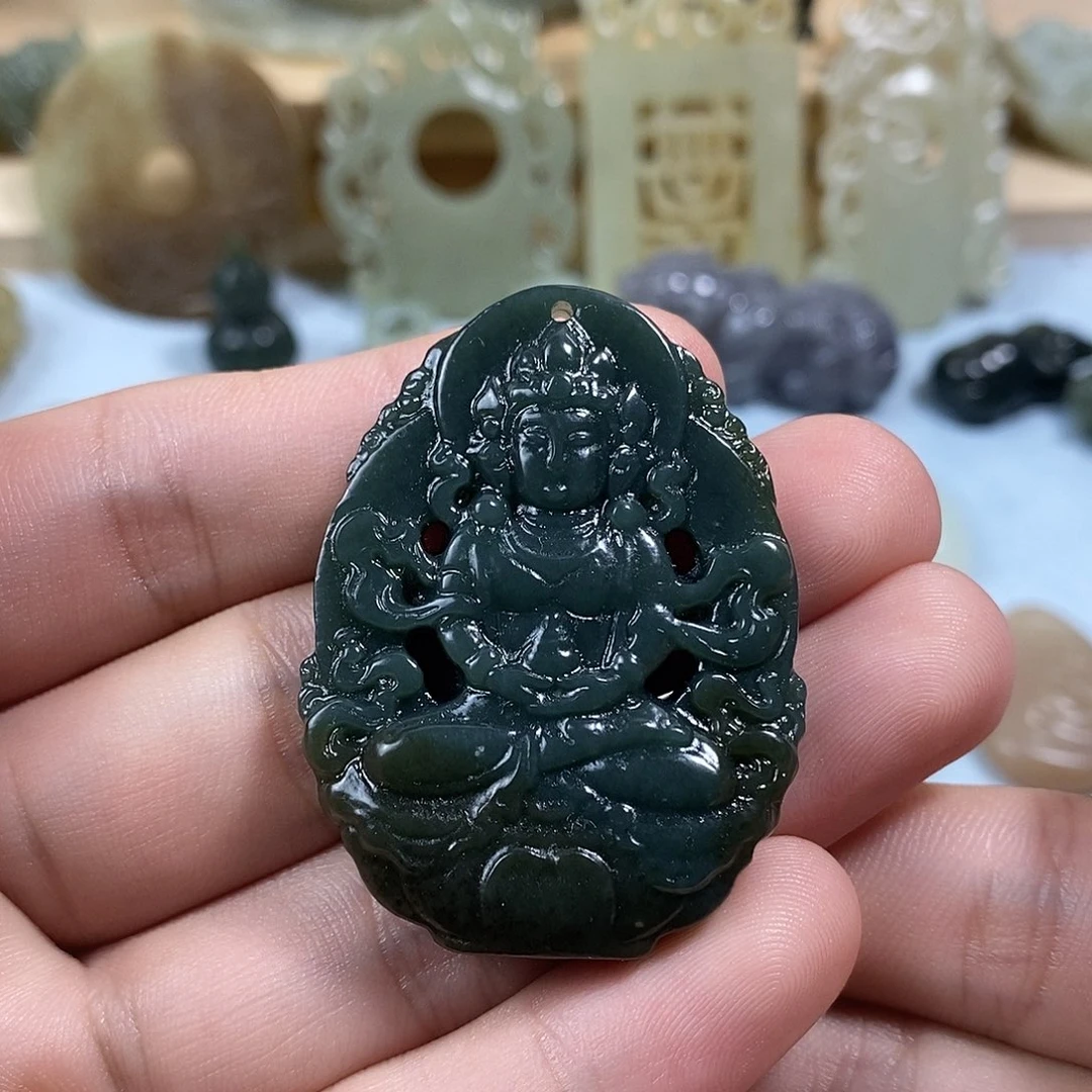 和田玉未镶嵌挂件