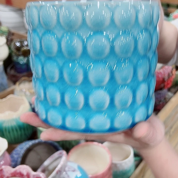 有孔，凑单福利满10元发货陶瓷多肉花盆！