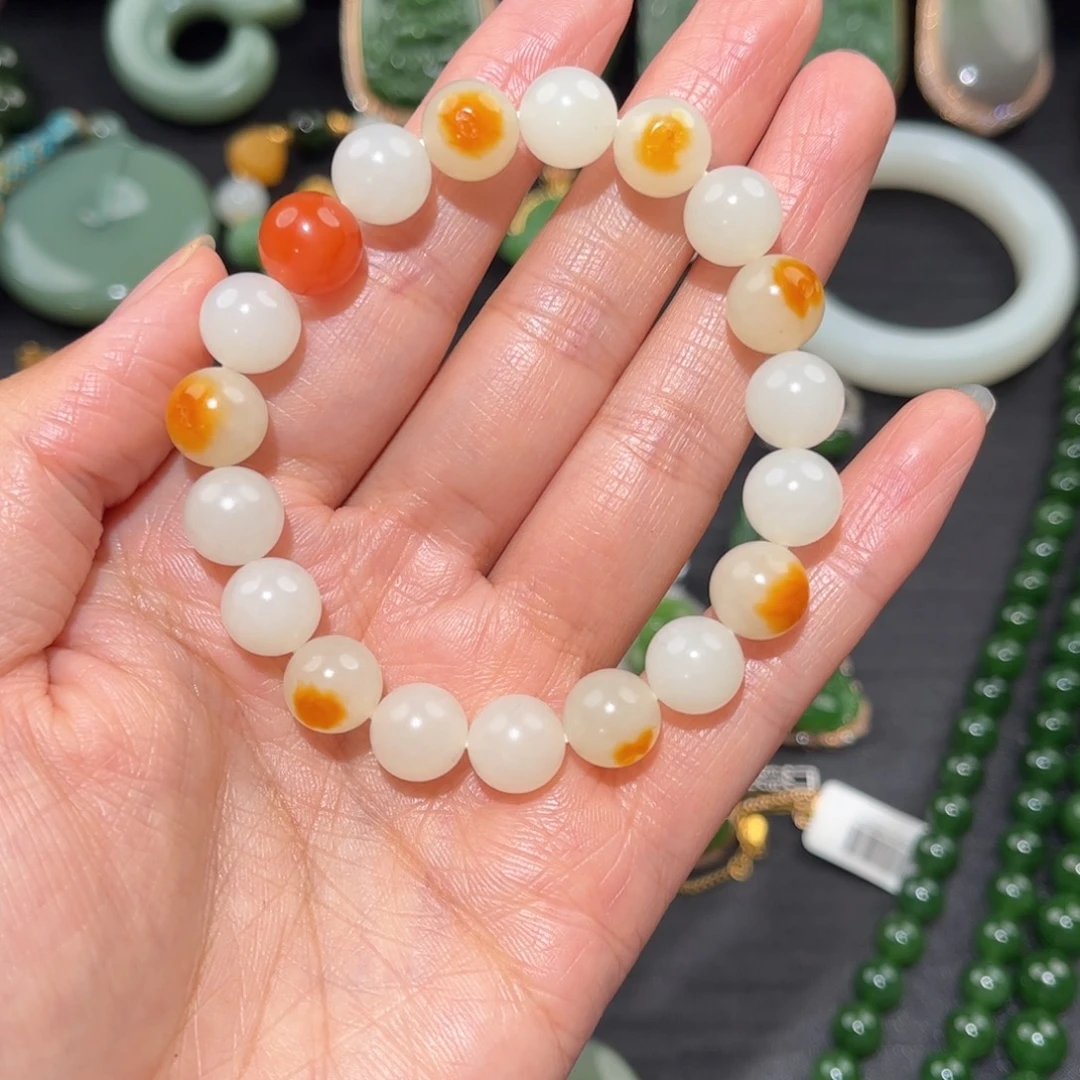 和田玉未镶嵌手串新疆山流水