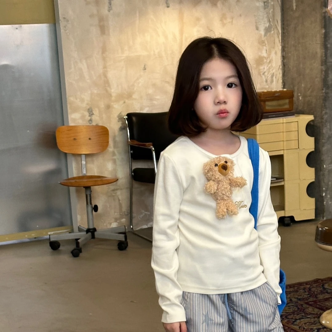 臭茹茹女童小熊上衣辣妹风