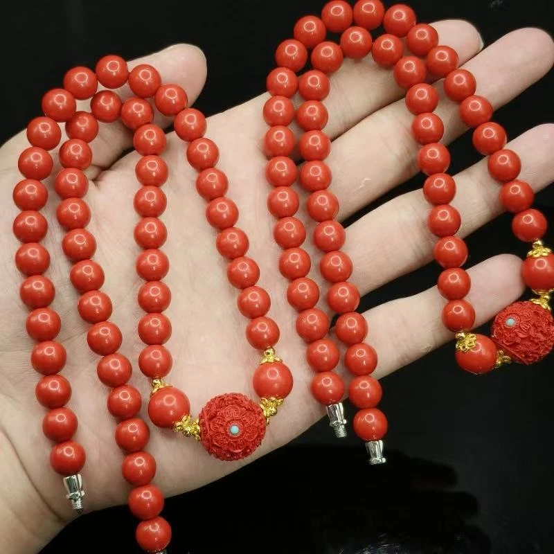 天然辰砂天然辰砂【老涂精选】朱砂公主链Y22【多样性发其一】约8mm