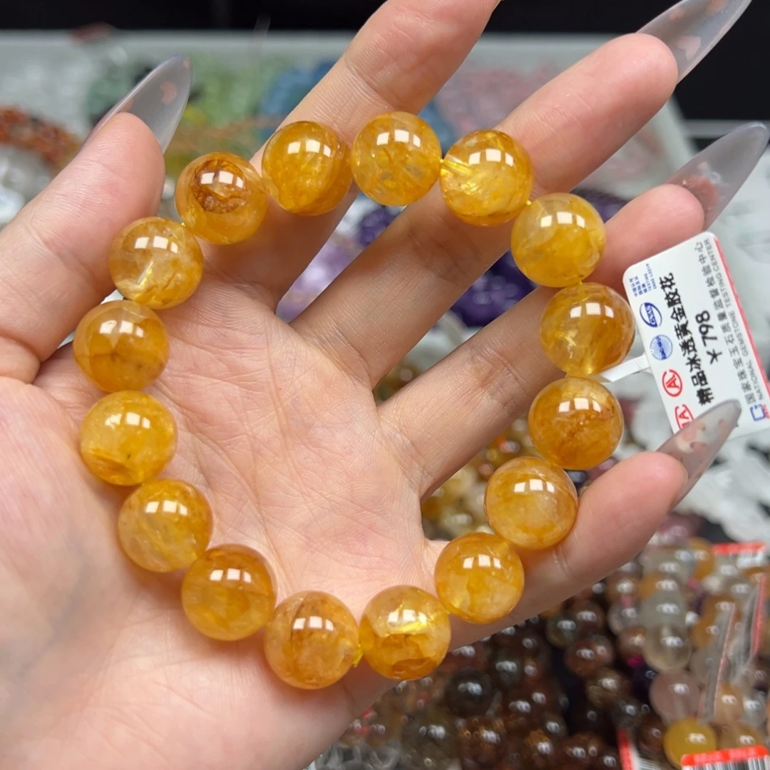 手链水晶未镶嵌卡13精品冰透黄金胶花39