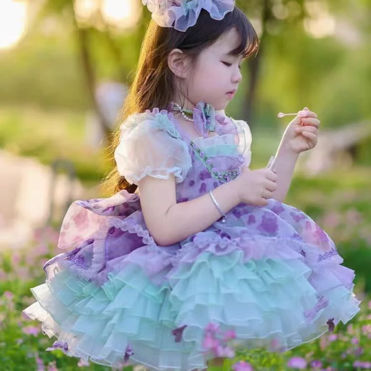 2421葡萄洛丽塔夏季花仙子洛丽塔公主裙新款洋气生日礼服连衣裙