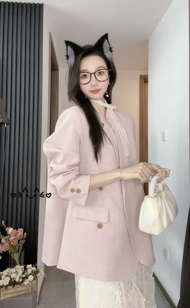 【CB-J】插肩袖宽松型西装宽松气质设计感春季秋季 H0020