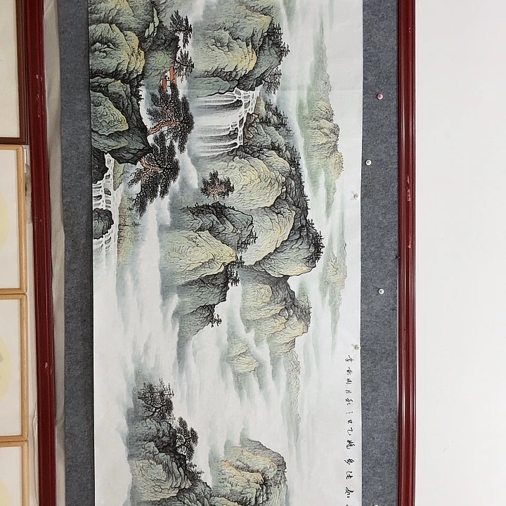 国画手绘国画江山如此多娇