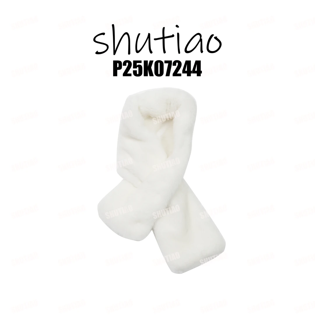 【SHUTIAO】2025冬季：saga  furs进口雪白水貂围脖P25K07244