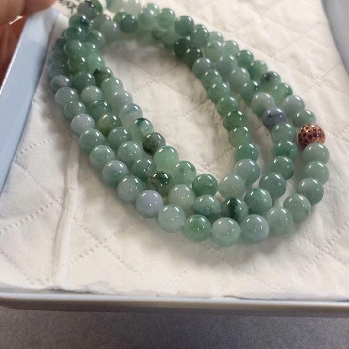 翡翠未镶嵌颈饰项链