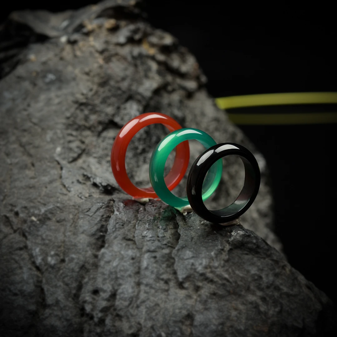 【迪家珠宝】天然多色玛瑙戒圈（一件多样性发货）