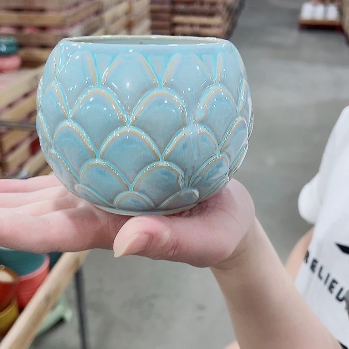 有孔，凑10元包邮陶瓷花盆发货！