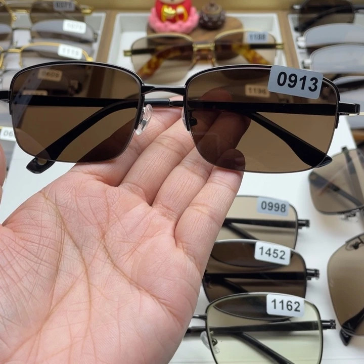 茶水晶半框眼镜 0913