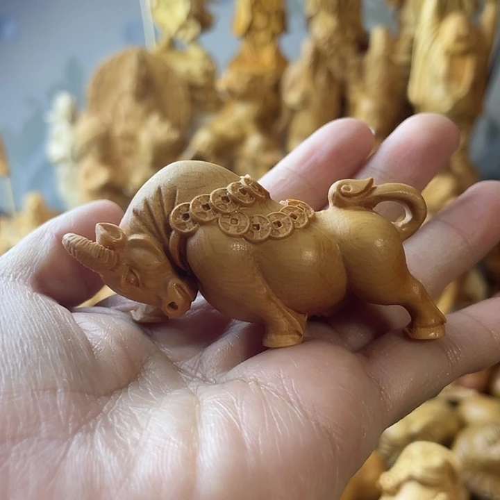 柏木（崖柏）崖柏生肖牛斗牛