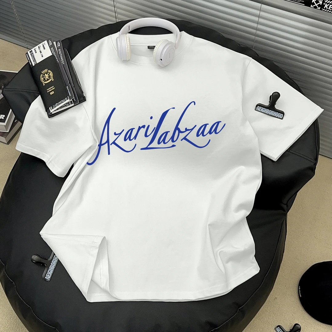 Dekkry夏季纯棉短袖t恤男女同款圆领上衣潮牌美式小众设计字母