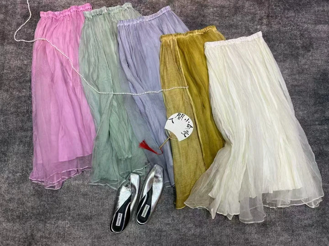 玛薇丝【纱纱裙】柯根纱拼料好搭仙仙伞半裙