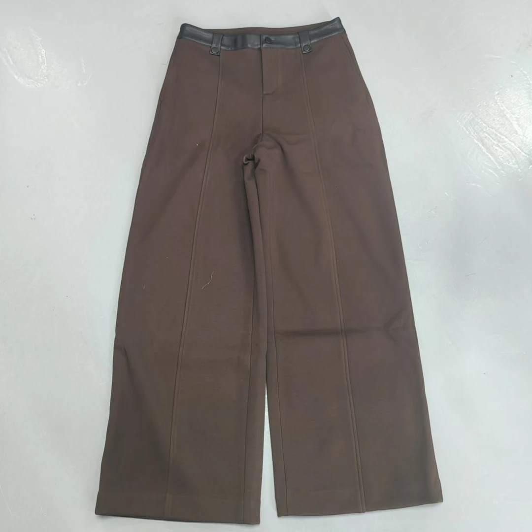 【南油玲姐】咖色直筒休闲裤A26022