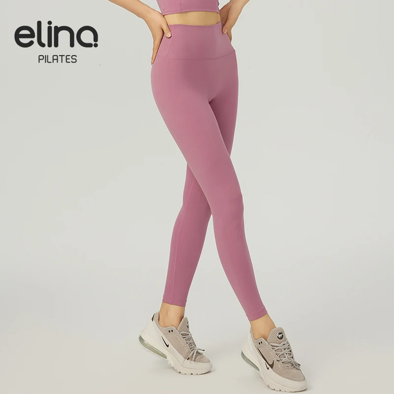 一恋普拉提 裸感高腰无尴尬线瑜伽健身九分裤