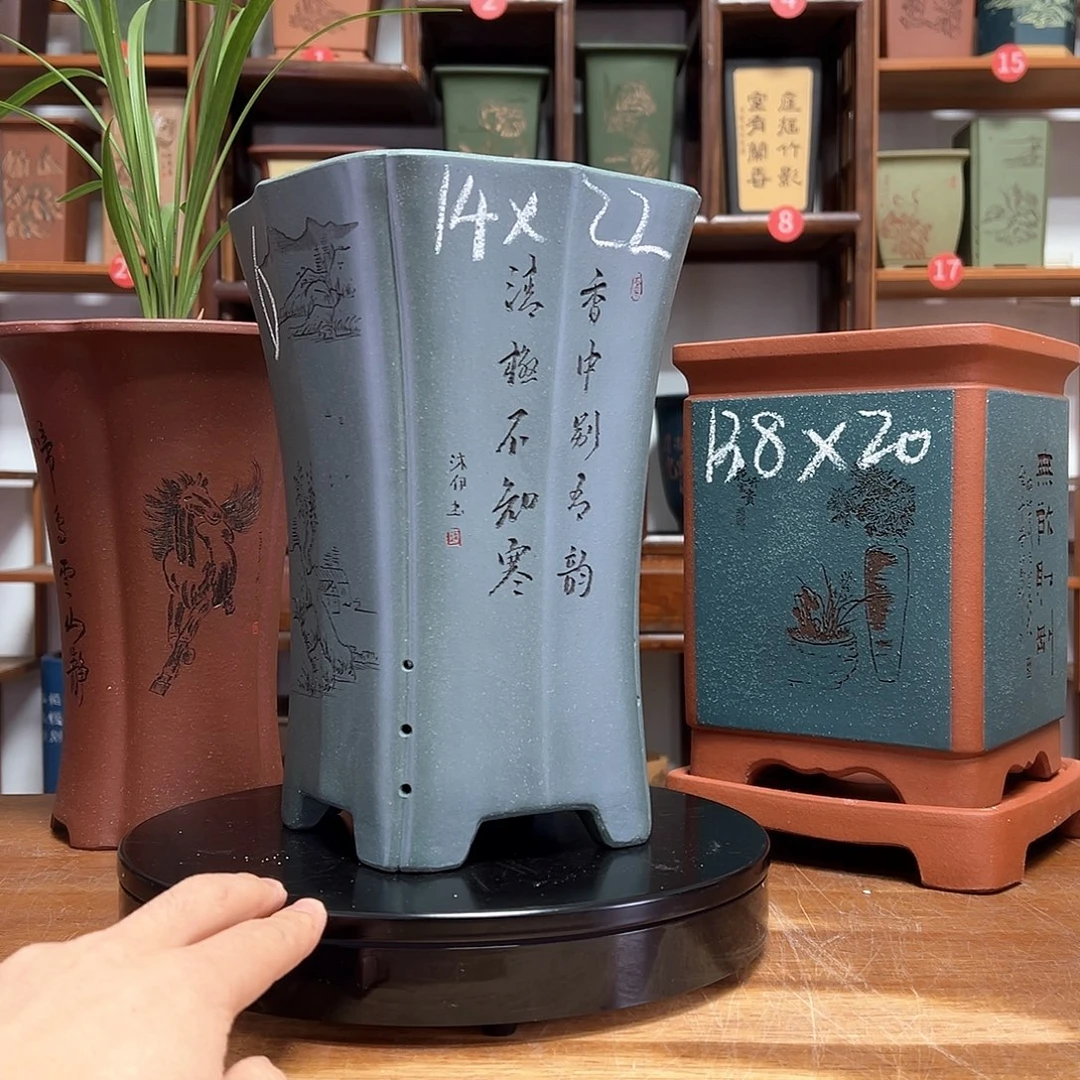 紫砂花盆周之夏精品紫砂花盆