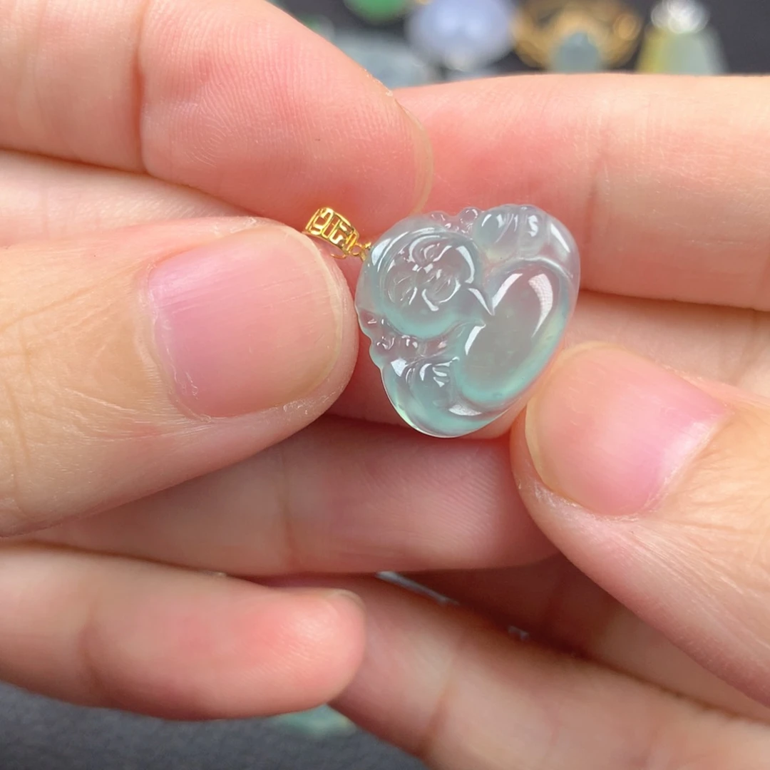 【闪购商品】翡翠18K金镶嵌颈饰翡翠