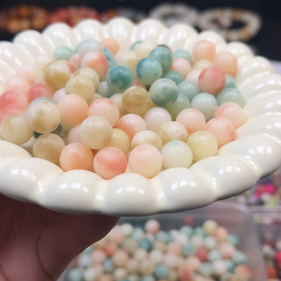 菩提根/象牙果手串卡12发料花皮圆120颗