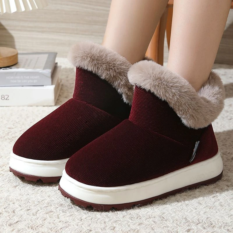 手工棉鞋女冬季加绒加厚老人保暖中老年棉拖鞋包后跟居家防滑厚底