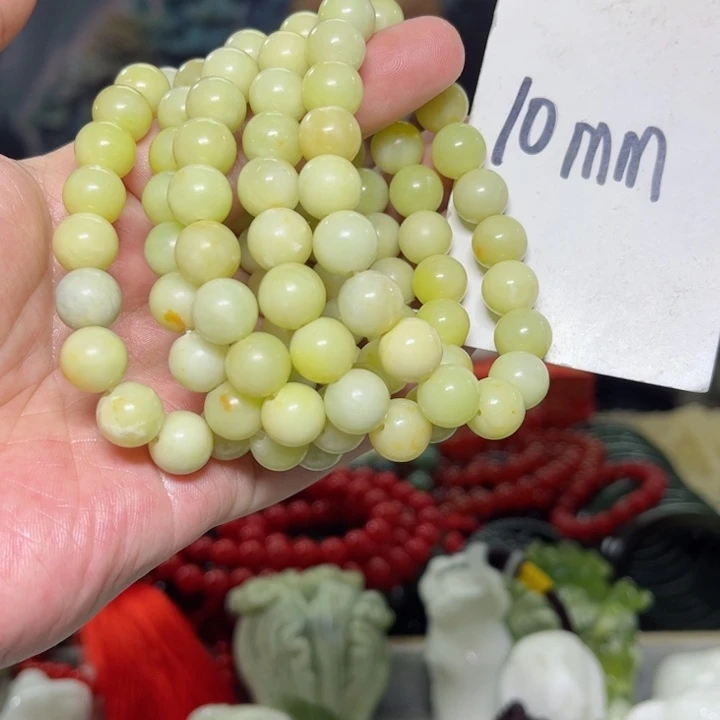 蛇纹石玉手串多样性发货未镶嵌