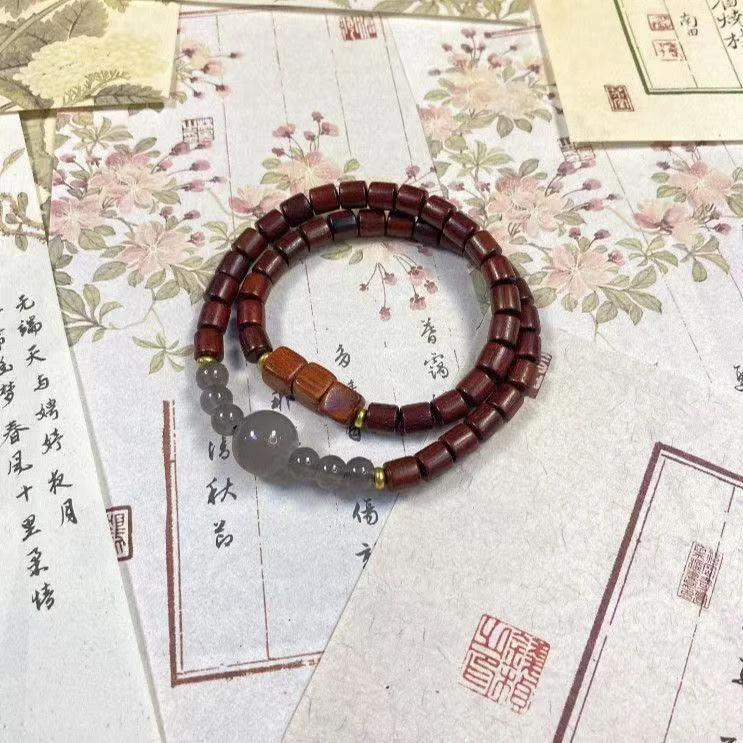 XT-005血檀双圈设计创意手串（无礼盒）