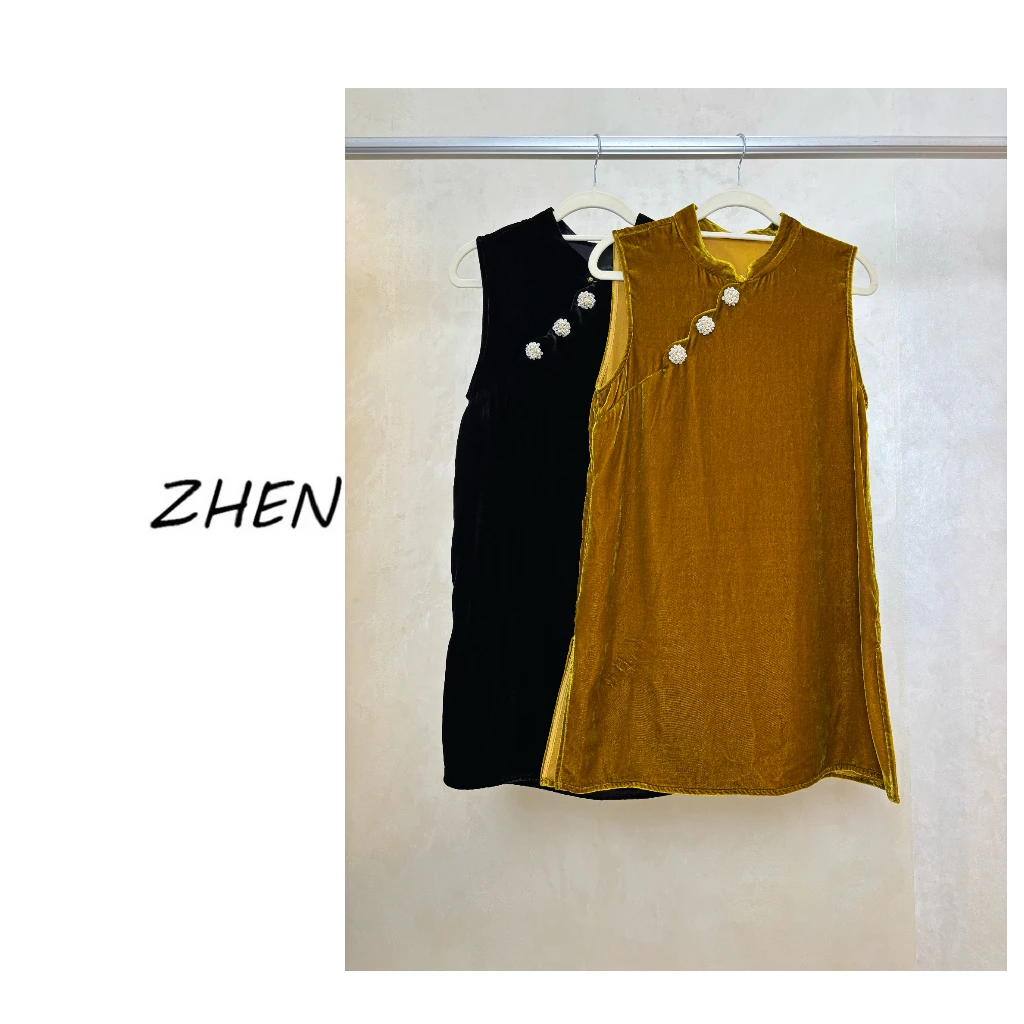 【ZHEN】25K00780 2025新款时尚气质修身显瘦小众设计连衣裙女