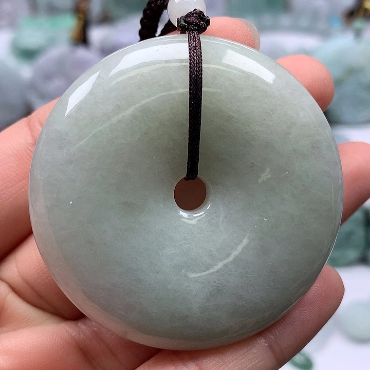 翡翠未镶嵌颈饰平安扣卡厚装11+