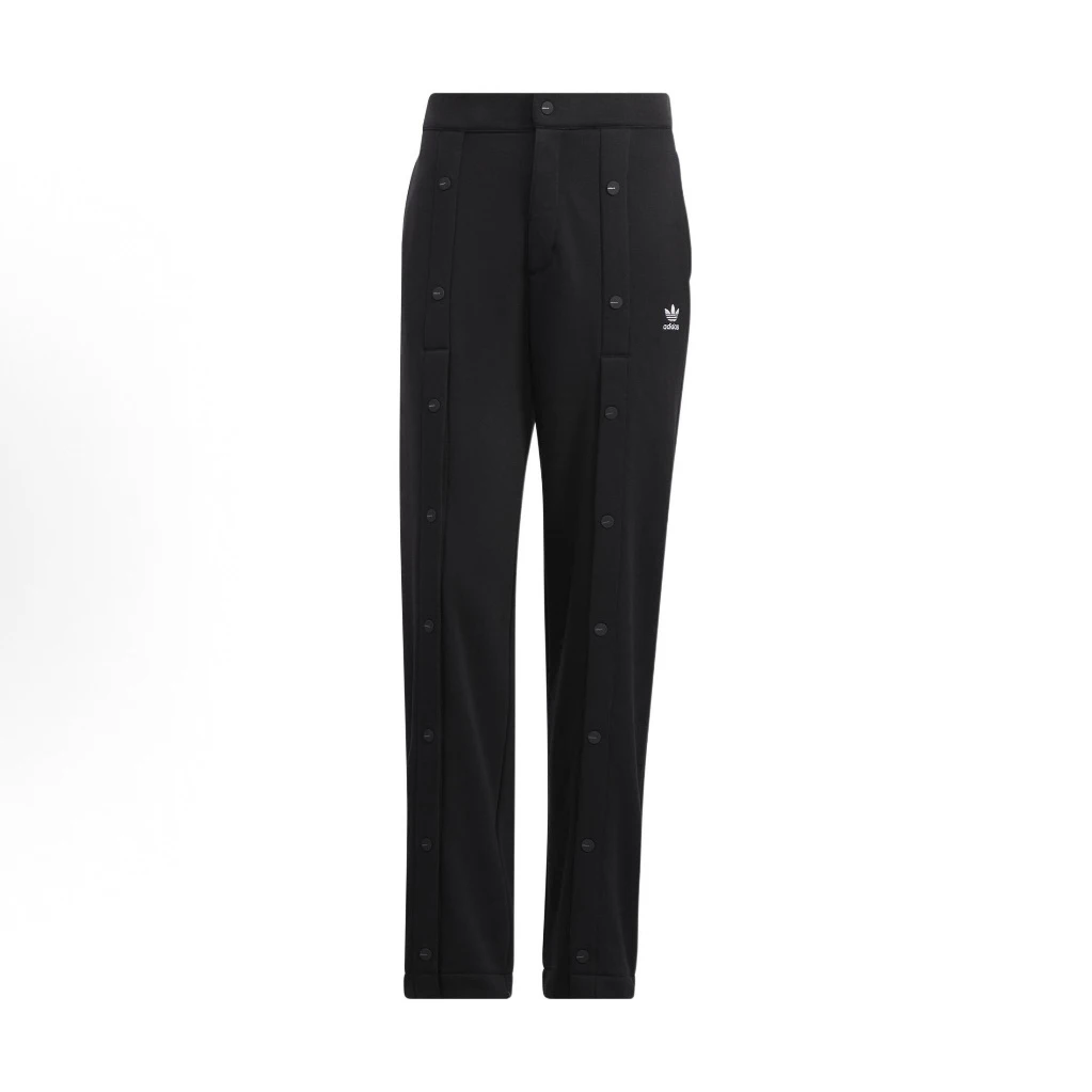 adidas originals FW22 纯色排扣直筒阔腿休闲裤 女款HL9394
